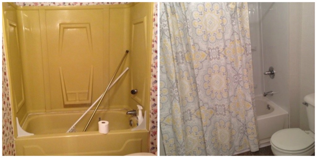 Tub makeover before and after