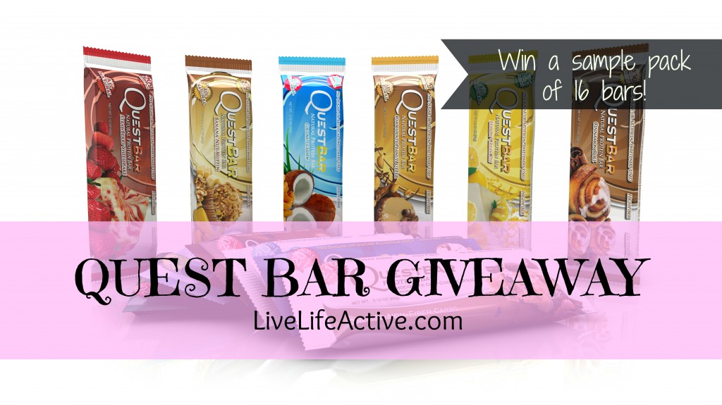 Enter to win 16 Quest Bars! 3 Winners will be chosen at LiveLifeActive.com
