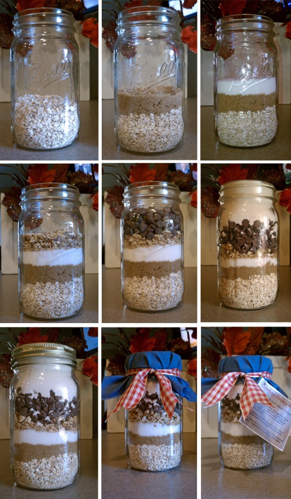 Cookies in a mason jar gift