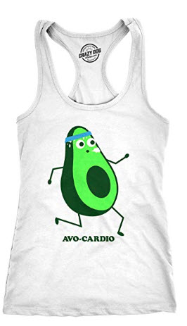 Funny workout tank avo-cardio avacado