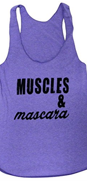 Muscles and mascara tank