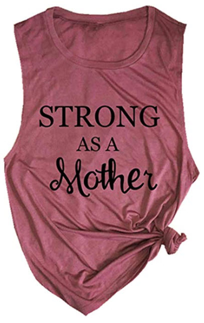 strong as a mother funny workout tank