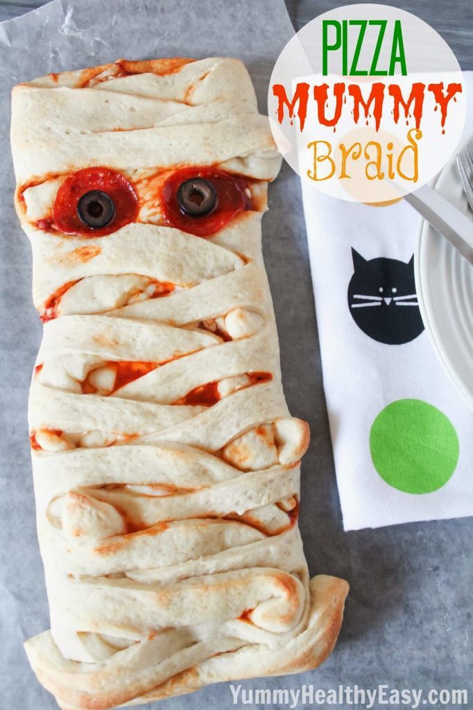 Pizza Mummy Halloween Treat