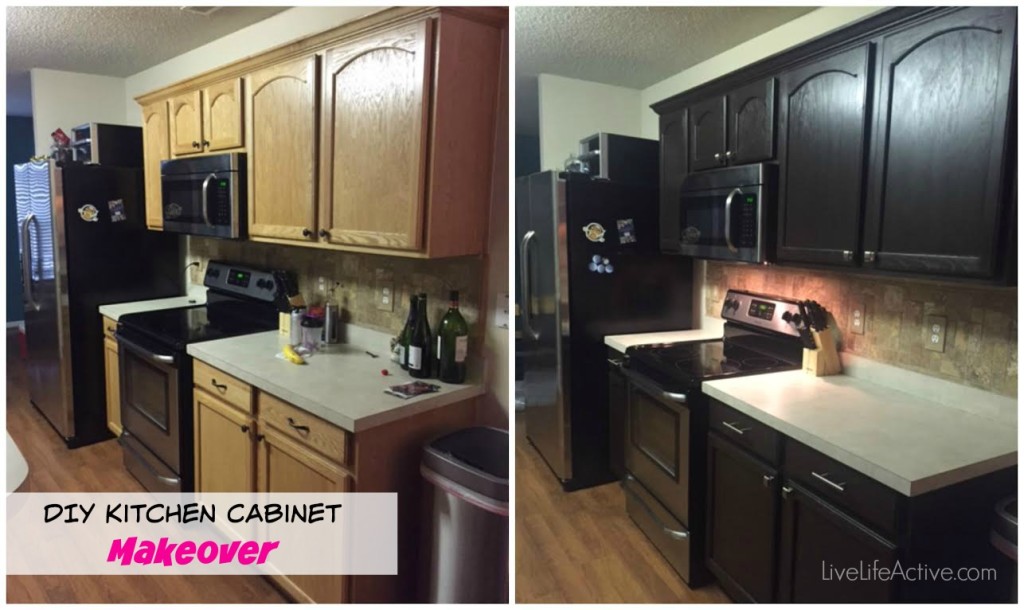 DIY painting kitchen cabinets - Before and after pics!