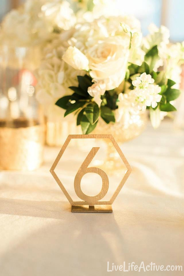 Wedding Place Cards Magnetic Board DIY Seating Chart - gold table numbers